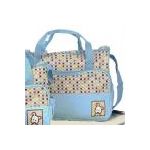 Sans Marque Set de 5 Pièces Sac Maman - Bleu-ciel pointillé à prix pas cher