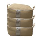 Sans Marque Pack de 4 Sac de rangement tissu Beige à prix pas cher