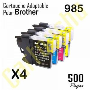 Brother LC223 Noir et Couleur, Lot de 4 cartouches encre