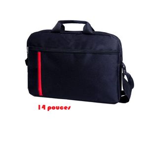 Sac Sacoche pour PC Portable 14 pouces - Noir Rouge à prix pas cher