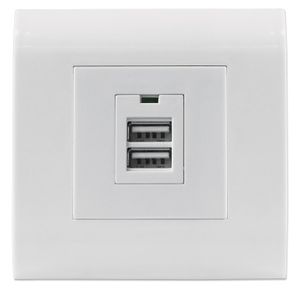 Intellinet Prise murale 2 ports USB-A 5V / 2.1A avec façade blanche à prix  pas cher