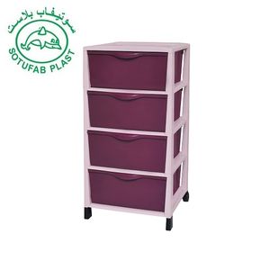 Armoire En Plastique CLEOPATRE 2 Portes +2 casiers - Grège - Spacenet