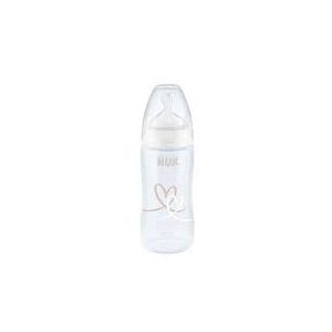 Biberon M First Choice+ temperature control 0-6 mois 300 ml - Coeurs