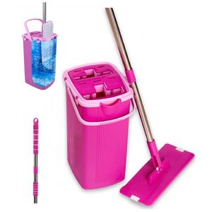 Flora Seau essoreur Flat mop Balai plat magique Rose 360 Degrés à