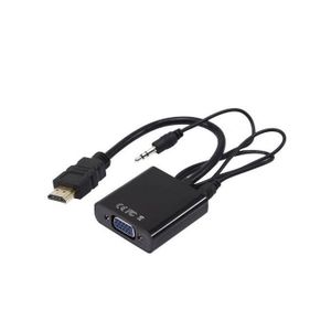 Generic Convert Convertisseur adaptateur HDMI to VGA - Blanc - Prix pas  cher