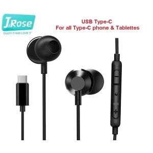 Écouteurs USB C Ecouteurs Filaire USB C Ecouteur Type c Casque Stéréo HiFi  avec Micro et Contrôle du Volume Compatible avec Huawei P40 P30pro,Samsung