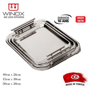 Plateau De Service Rectangulaire Inox 18/10