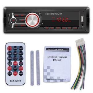 Generic Autoradio Bluetooth - FM-MP3-USB-SD-AUX ISO 4 x 60W + Télécommande  à prix pas cher