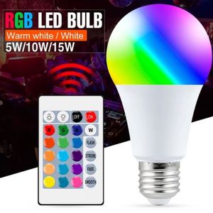 Ampoule Led Multicolor Réglable Télécommande Bande Lumière 10W Ambiance  Disco FR
