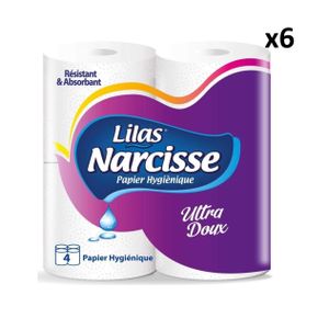 LILAS PAPIER HYGIENIQUE 24PCS BLANC