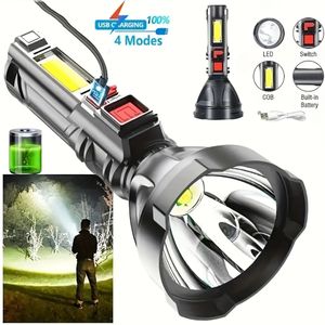 Multifunction Flashlight Lampe Torche – Rechargeable USB – Projecteur  Portable - Batterie Intégrée à prix pas cher