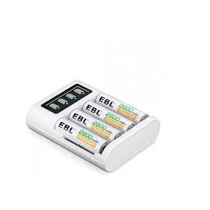 Ebl Pack de 4 piles rechargeables AA et un chargeur EBL à prix pas cher