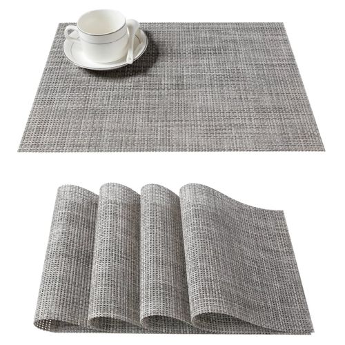 Série Sous Plat - 4 Pieces - Gris Clair