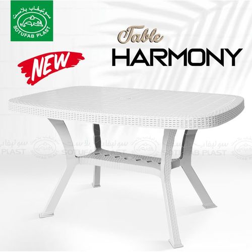 Slide  #1 Sotufab Lot de 6 chaises Plastique-L'avenues- & une Table Plastique - Harmony - Blanc