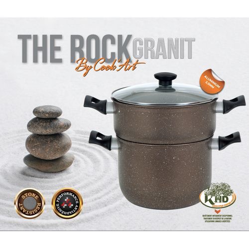 Cookart Couscoussier 6L - The Rock - GRANITE - Brown à prix pas cher