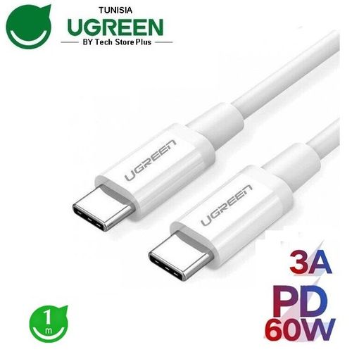 Ugreen Câble USB-C vers USB-C 3A/PD60W - Charge & Transfer de données à  Grande Vitesse à prix pas cher