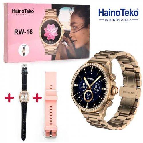 Haino Teko Smart Watch Femme Double bracelets + Montre élégante Cadeau à  prix pas cher