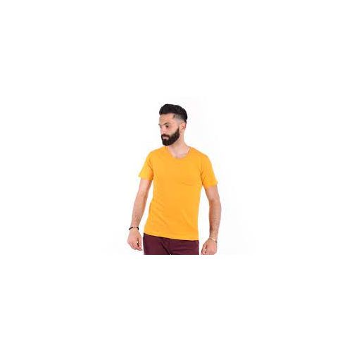 tee shirt homme en coton jaune