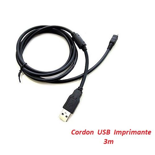 Sans Marque Cordon USB - Imprimante - Haute qualité - 3m - Noir - Its à  prix pas cher