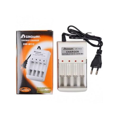Mini chargeur chargeur de batterie rechargeable AA/AAA avec voyant de  charge LED (comprend 2 piles