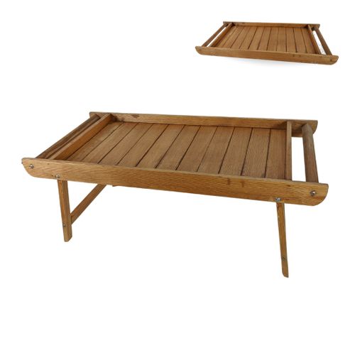 Sans Marque Plateau Petit Déjeuner Pliable En Bois - 64 X 25 Cm à