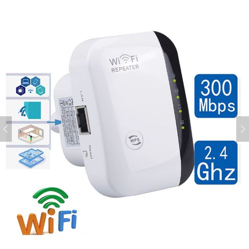 Sans Marque Répéteur WiFi/RJ45 - 300mbps - 2.4GHz-Blanc à prix pas