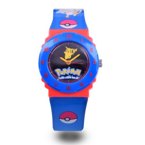Montre à LED Pokemon pour enfants, licence, noire