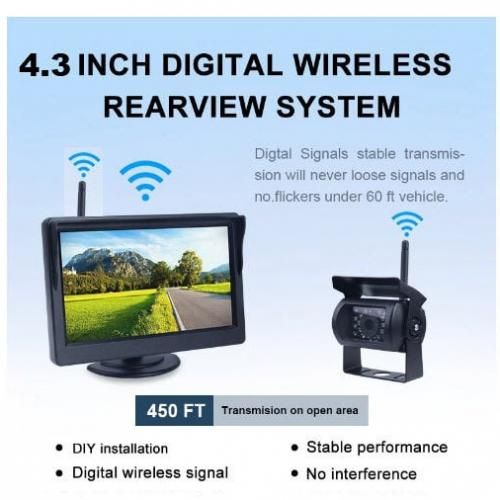 12v-36v Wifi Sans Fil Voiture Caméra de Recul Camion Bus Vision Nocturne  Caméra de Recul Moniteur de Recul