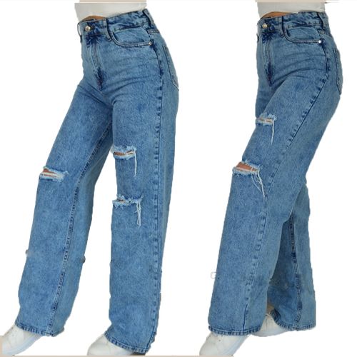 42 DT Pantalon jean large femme prix ...