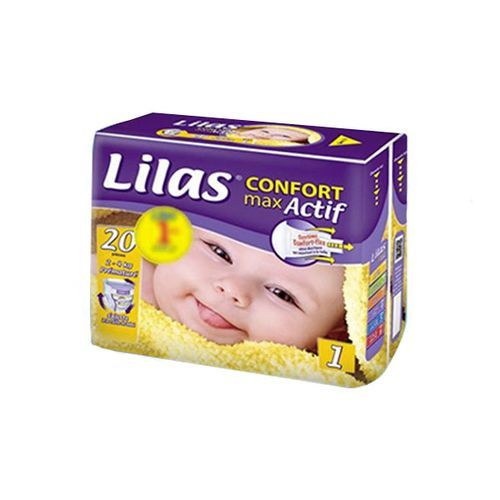 Lilas Couches Confort Max Actif 1 Age 20pcs à prix pas cher