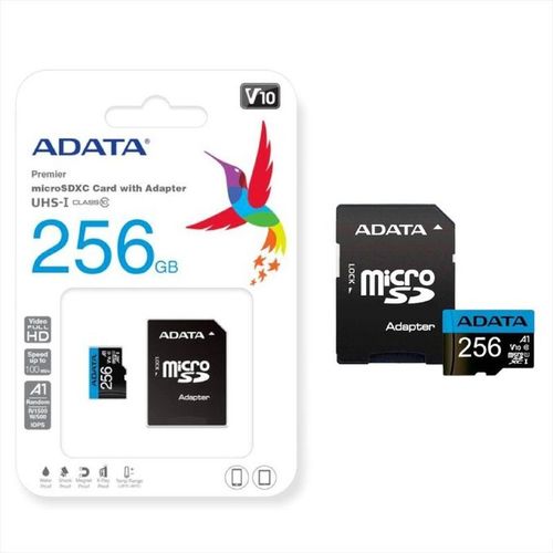 Carte Micro SD 256 Go avec Adaptateur Carte mémoire Haute Vitesse