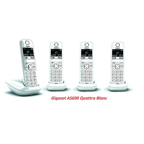 Gigaset Mini standard téléphonique AS690 Quattro Blanc sans fil
