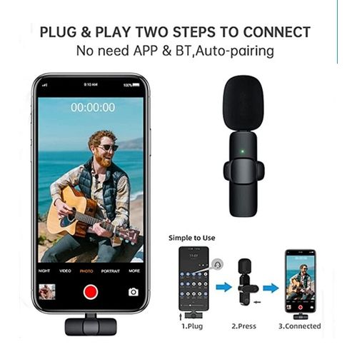 Sans Marque Microphone sans fil pour smartphones compatible avec type c à  prix pas cher