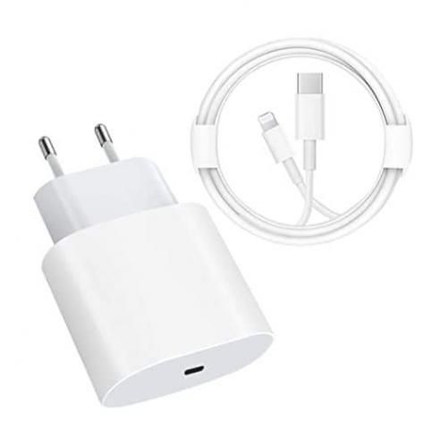 Chargeur rapide USB-C de 3,0 W 20 W PD d'Apple avec câble de recharge  de 4FT m pour iPhone 12