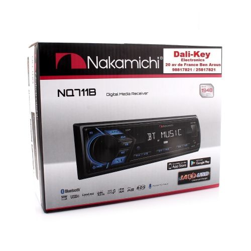 NQ711B Autoradio MP3 avec Bluetooth-USB-AUX - Dali-KeyElectronics