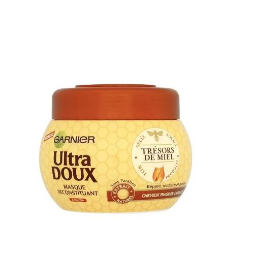 GARNIER ULTRA DOUX MASQUE TRESORS DE MIEL POUR CHEVEUX FRAGILES ET CASSANTS  -300ML