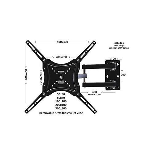 Sans Marque Support-TV Mural-Orientable - Inclinable Pour Tv 14-55 à prix  pas cher