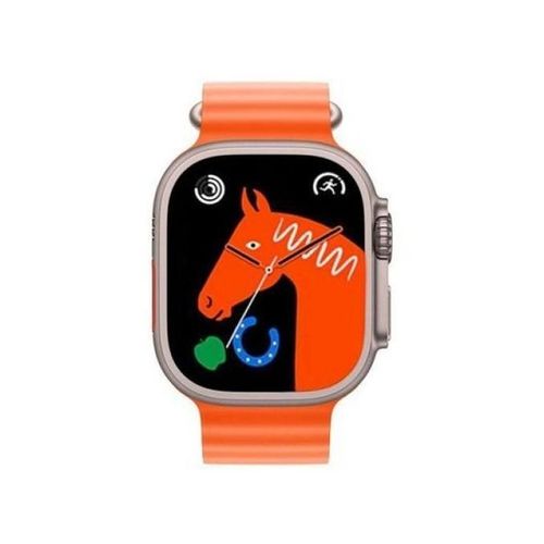 Montre connectée Fashion & waterproof IP67 avec 2 bracelets ( Orange + Noir  ) WUW-J09