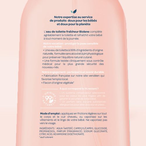 Biolane Eau de Toilette Fraîcheur 200ML