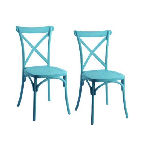 Sofpince Lot de 2 chaises - METALLICA - Bleu turquoise image 0