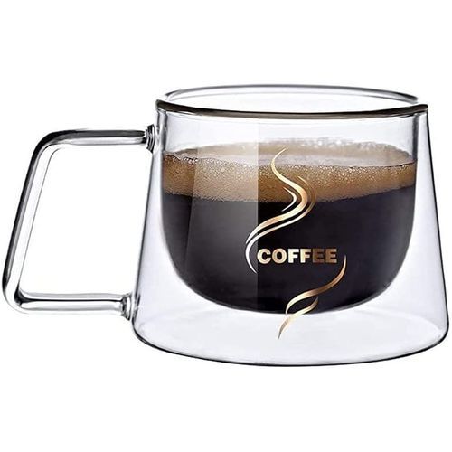 Tasse à Café,Tasse Double Paroi Verre,150ml tasses à café en verre,pour  latte,cappuccino,sachets de thé,boissons,4pcs - Cdiscount Maison