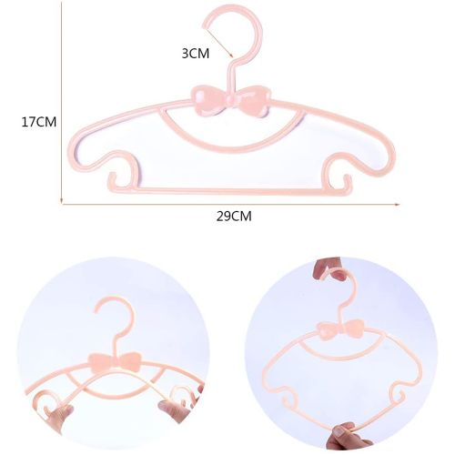 Sans Marque 5pack-Cintres Pour Enfants Broknot - rose à prix pas cher