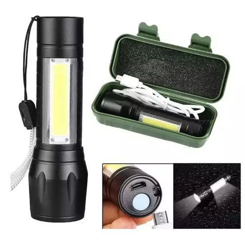 power light Mini Torche Tactique COB étanche LED USB Lampe de Poche  Rechargeable à prix pas cher