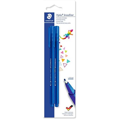 Staedtler - Feutres Triplus Broadliner, pointe de 1 mm, couleurs