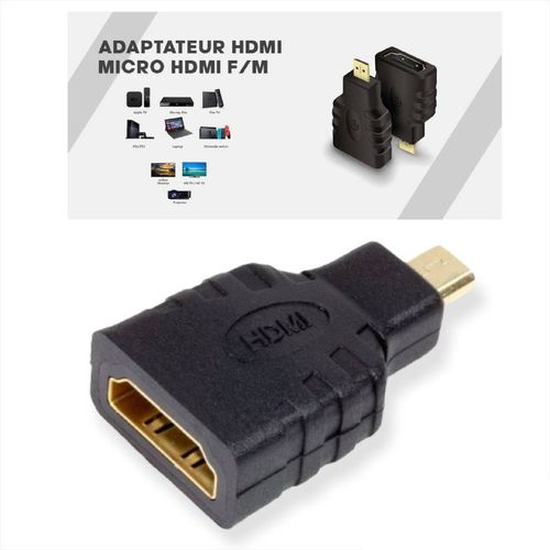 Adaptateur micro HDMI (M) vers HDMI (F) or