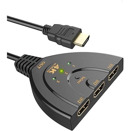 Sans Marque COMMUTATEUR HDMI 4K 3EN1 ALIMENTÉ PAR CÂBLE USB 2.0 à