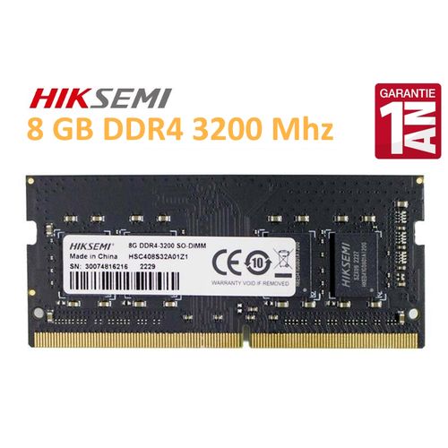 Barrette mémoire Hikvision SO-DIMM 4GB DDR4 2666MHz - PC Portable  (HKED4042BBA1D0ZA1) prix Maroc