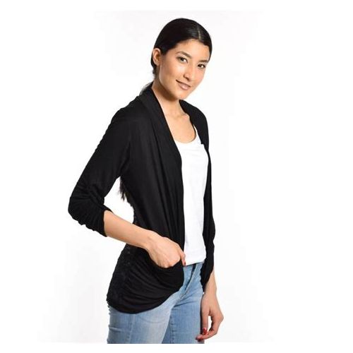 gilet noir coton femme