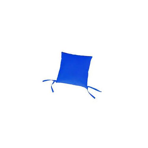Galette de chaise carré bleu et or 40x40 cm