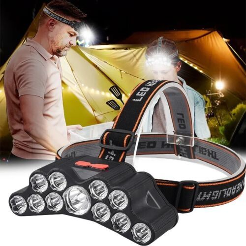Lampe Frontale Rechargeable Puissante, 8 Modes Lampe Frontale Led Lampe  Frontale Puissante Lampe De Mains-libres Pour Le Camping, Lampe Frontale  Runni